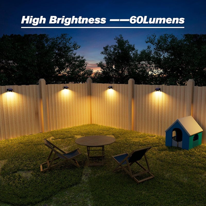 Aulanto Solar Led Deck Lights, Warm White & RGB Modes, Outdoor Waterproof for Backyard, Pool, Patio, Fence Post/Line (4Pack & 4Modes) - Image 4